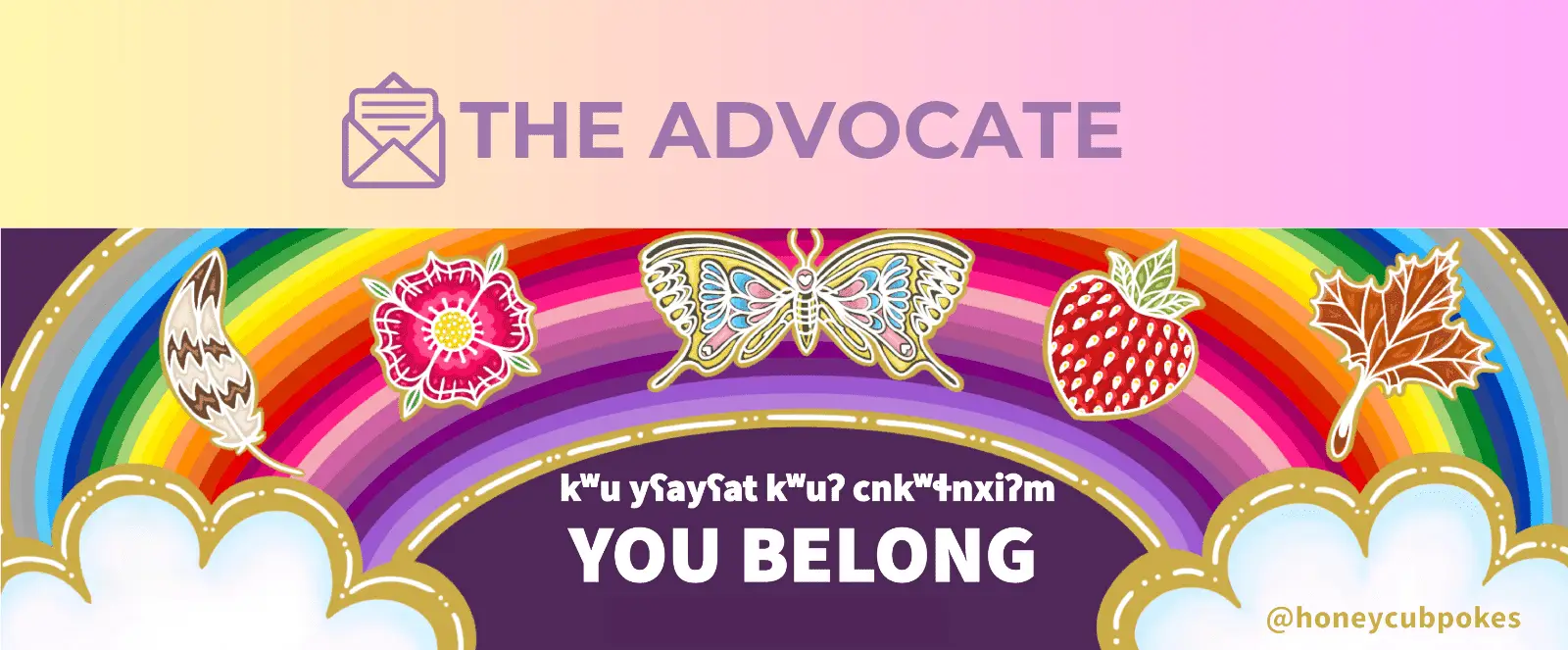 you belong banner with the words the advocate